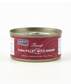 Fish4Cats Finest Tuna Fillet with Shrimp Wet Cat Food 70g