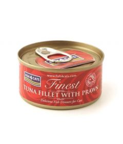 Fish4Cats Finest Tuna Fillet with Prawn Wet Cat Food 70g
