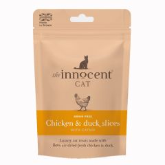 The Innocent Cat Chicken & Duck Slices with Catnip Grain-Free Cat Treats 70g