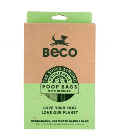 Beco Pets Unscented Poop Bags with Handle 120pcs