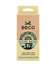 Beco Pets Unscented Compostable Poop Bags 60pcs