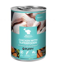 Billy & Margot Chicken with Superfoods Canned Wet Puppy Food 395g