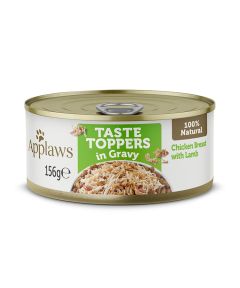 Applaws Taste Toppers in Gravy Chicken with Lamb Wet Dog Food 156g Tin